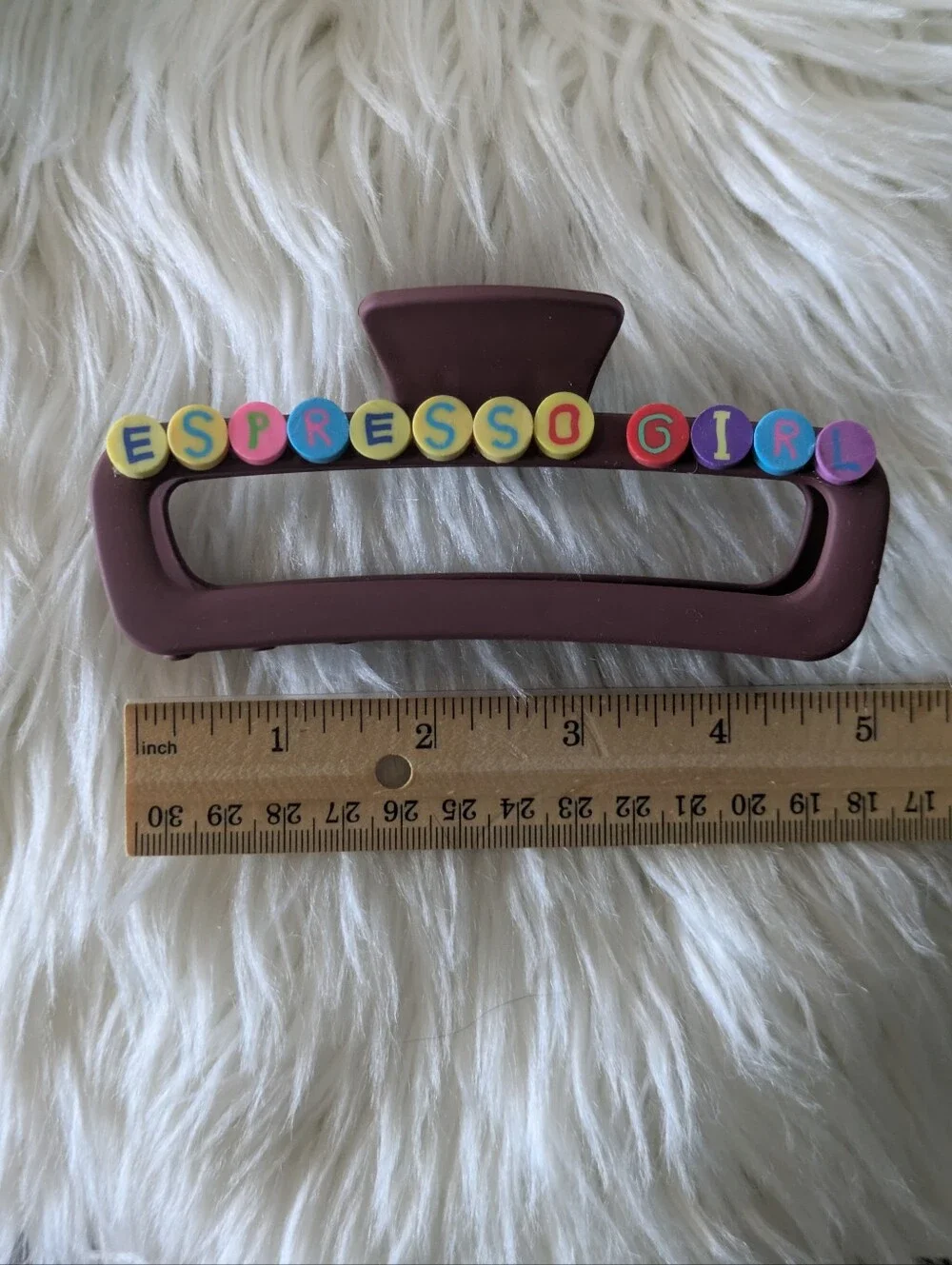 Espresso Girl Hair Clip Claw Style Handcrafted | NWT